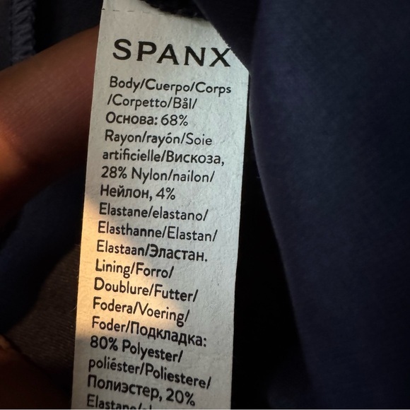 Spanx PBP Navy Slim Straight Pants M Tall High Waist NWT - Picture 8 of 8